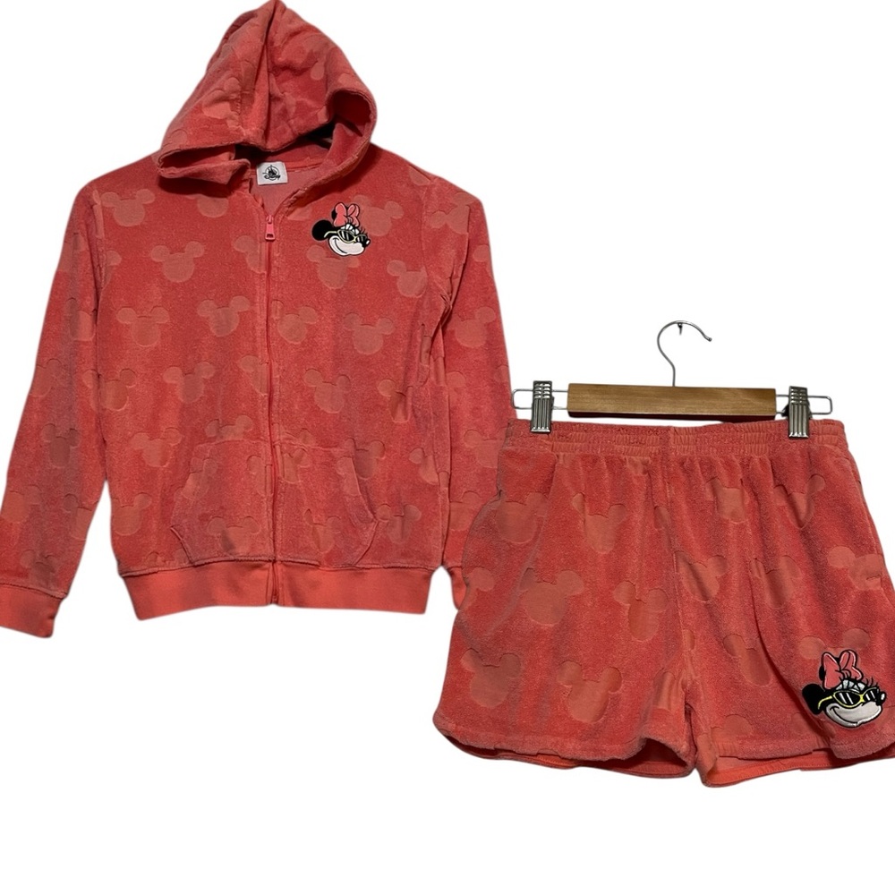 Disney Minnie Mouse Terrycloth Hoodie Shorts Set